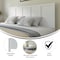 Flash Furniture King White Wooden 4 Panel Adjustable Headboard MG-9708KHB-K-WHT-GG - alternate 9